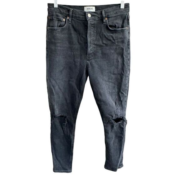 Agolde Jeans Women's Nico High Rise Slim Button Fly Distressed A093D-1084 Sz 29 - Picture 1 of 9